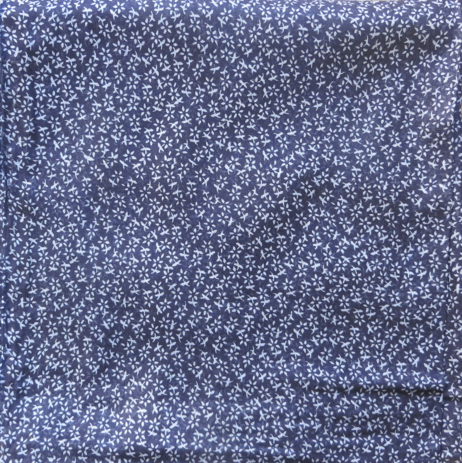 Mini flowers cotton tichel blueish black