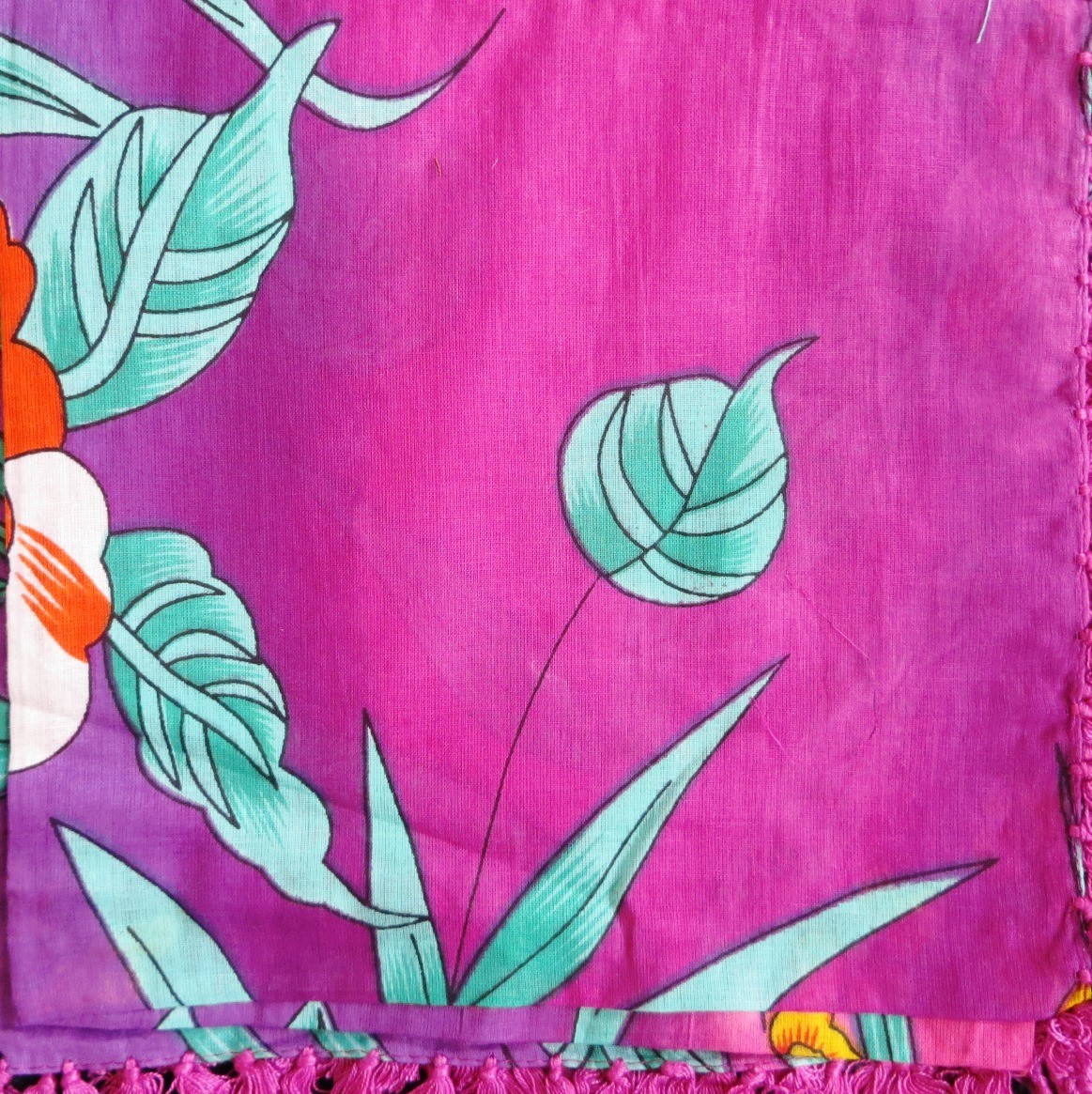Purple, green, orange and more; extra fancy tichel