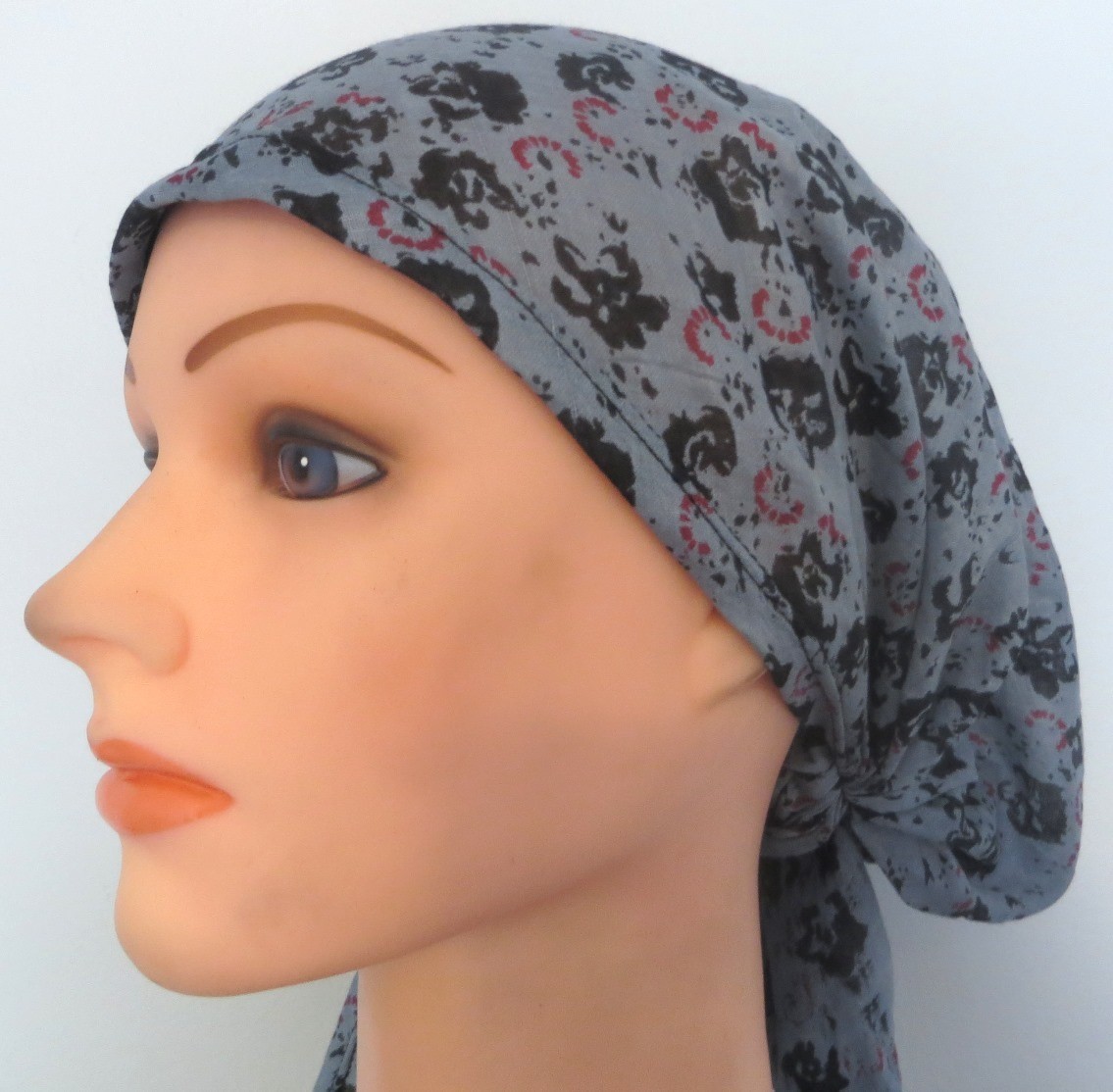 Blue pretied tichel headcovering