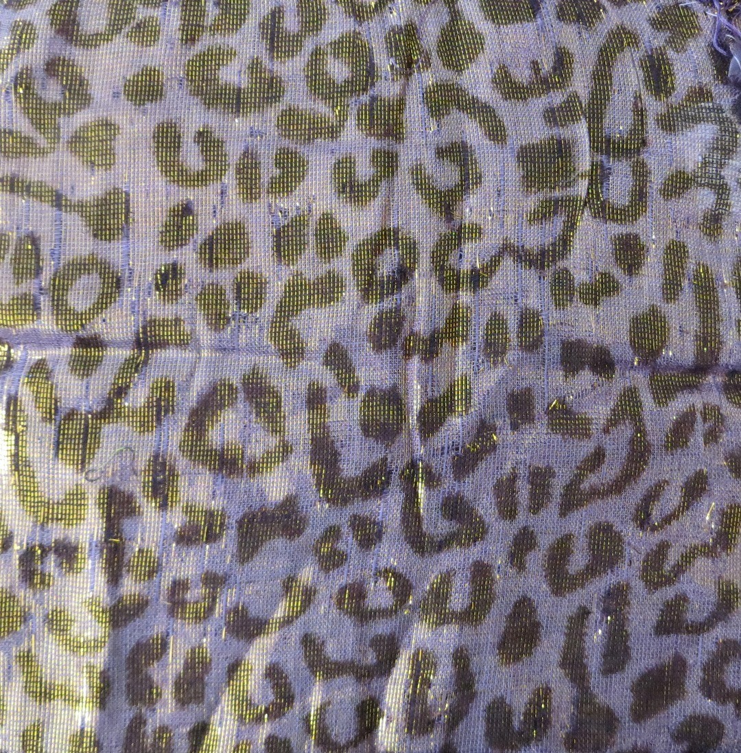 Purplish grayish animal print shimmering tichel
