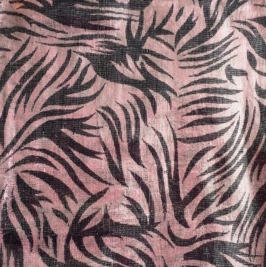 Light pink tiger animal print shimmer tichel
