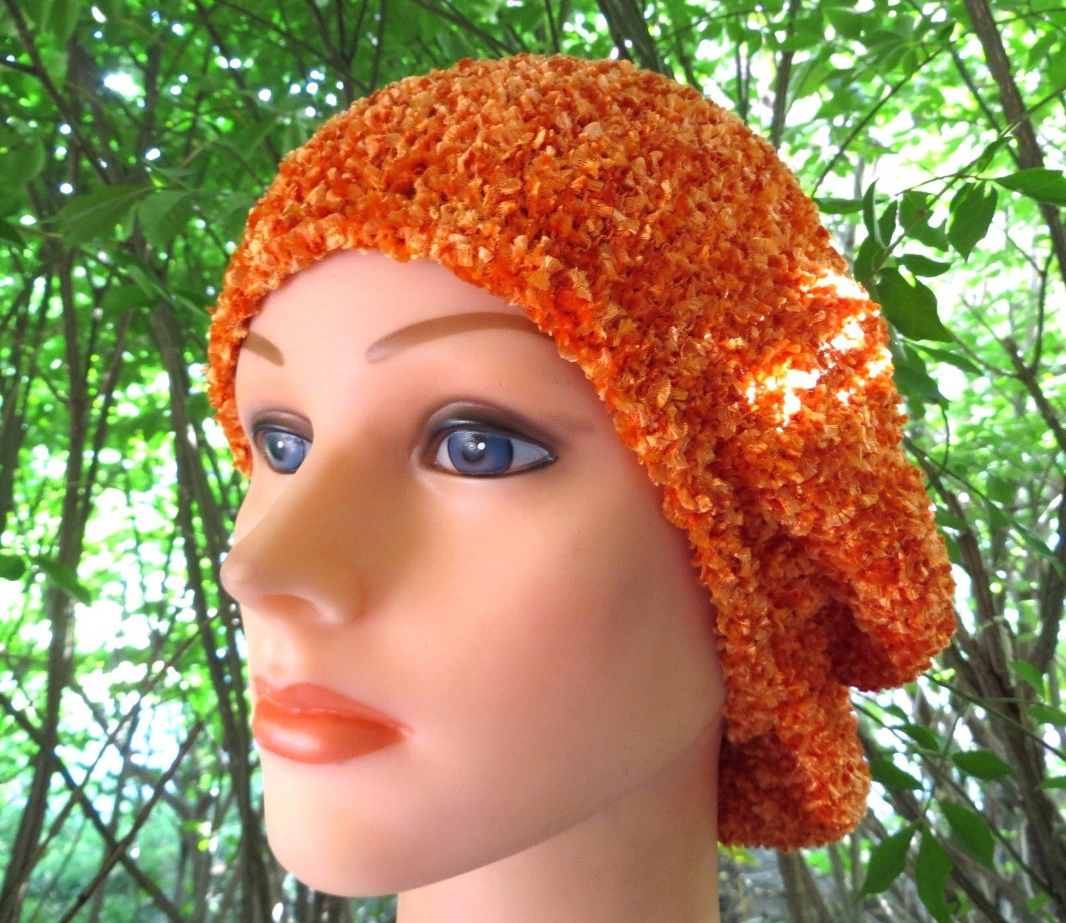 Tangerine chenille snood