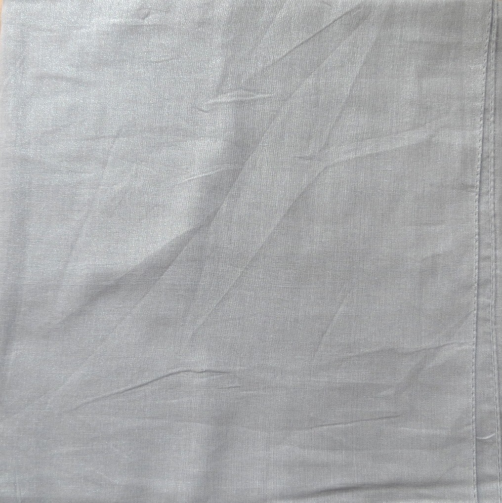 Light gray solid color sheen tichel
