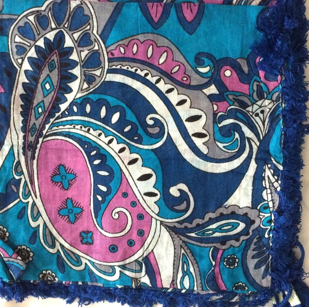 Shades of blue extra fancy tichel