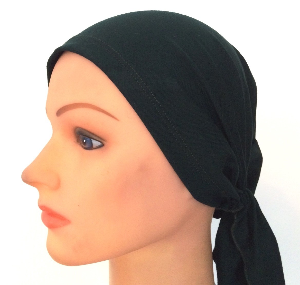 Forest green pretied tichel