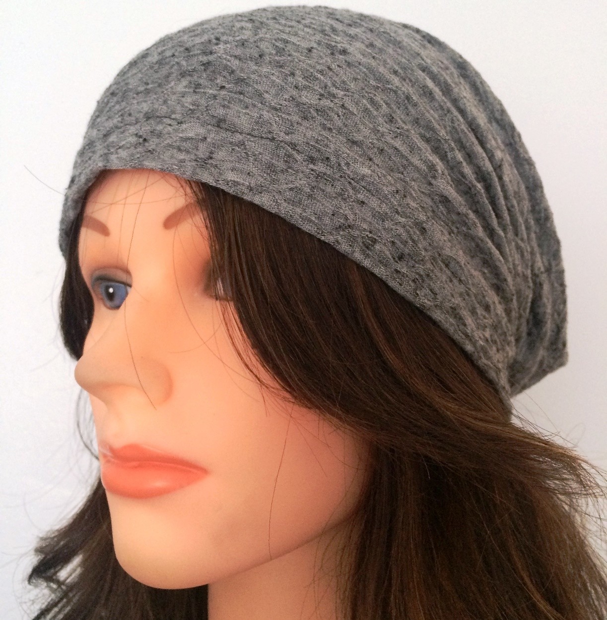 Dark gray spring/fall slouch textured pattern.