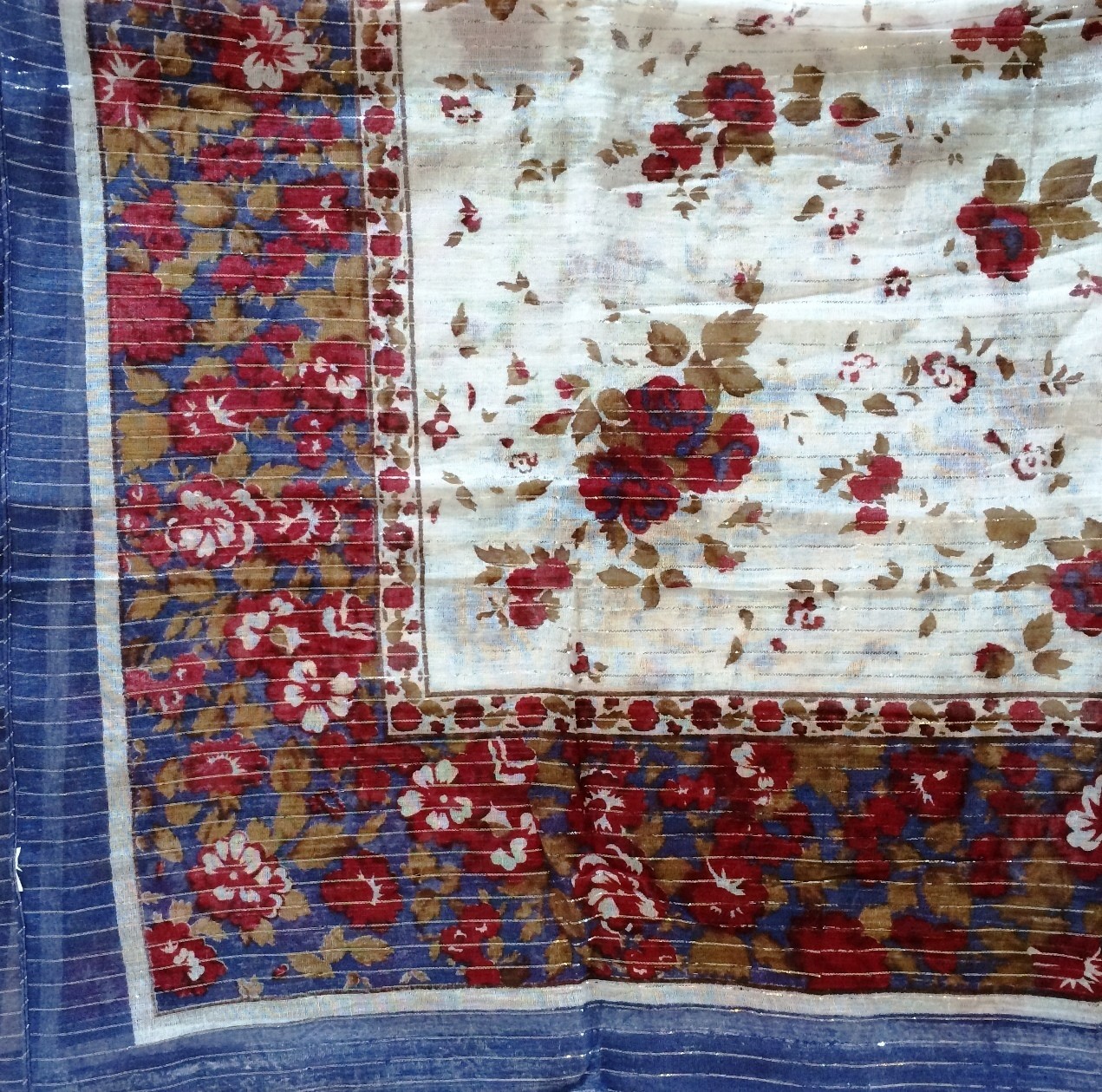 Blue/violet pretty fancy lurex tichel