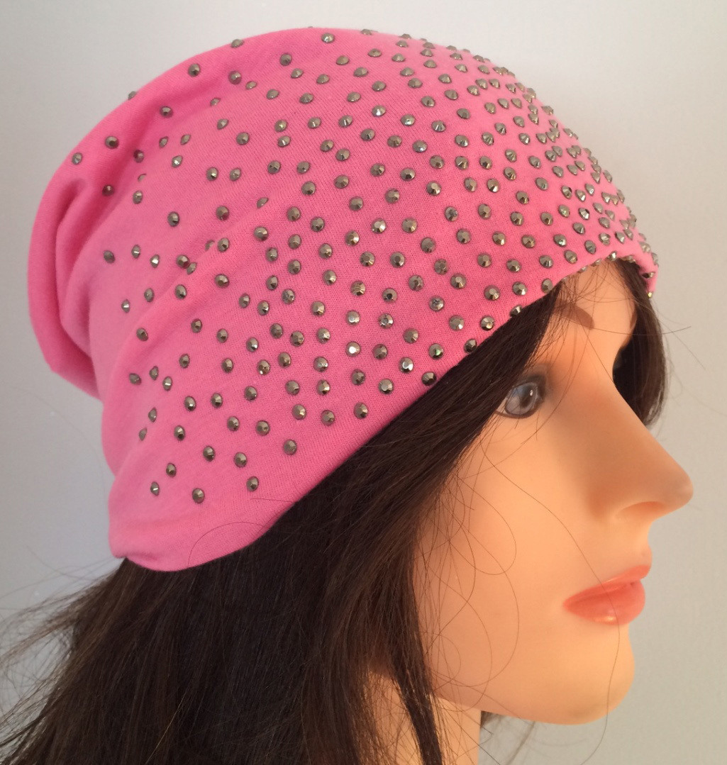 Pink summer sparkle beanie