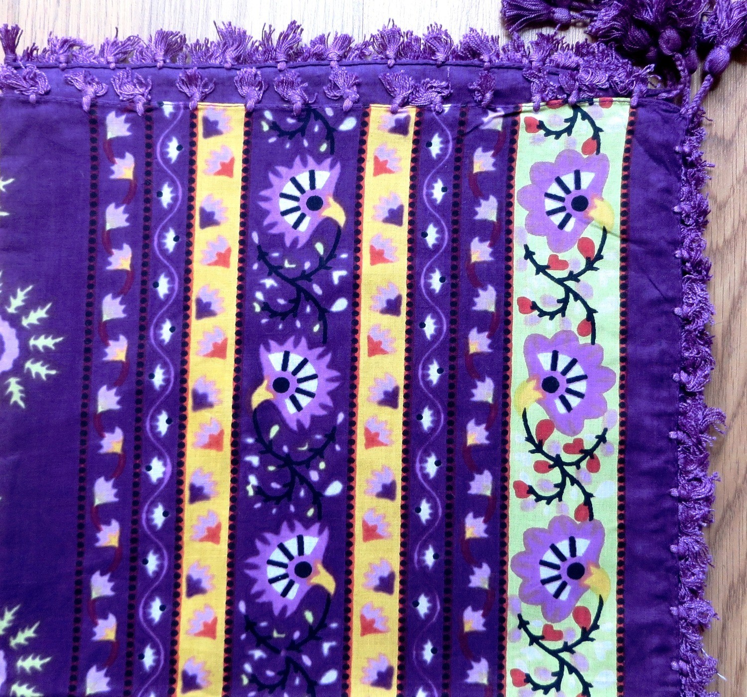 Purple split extra fancy tichel