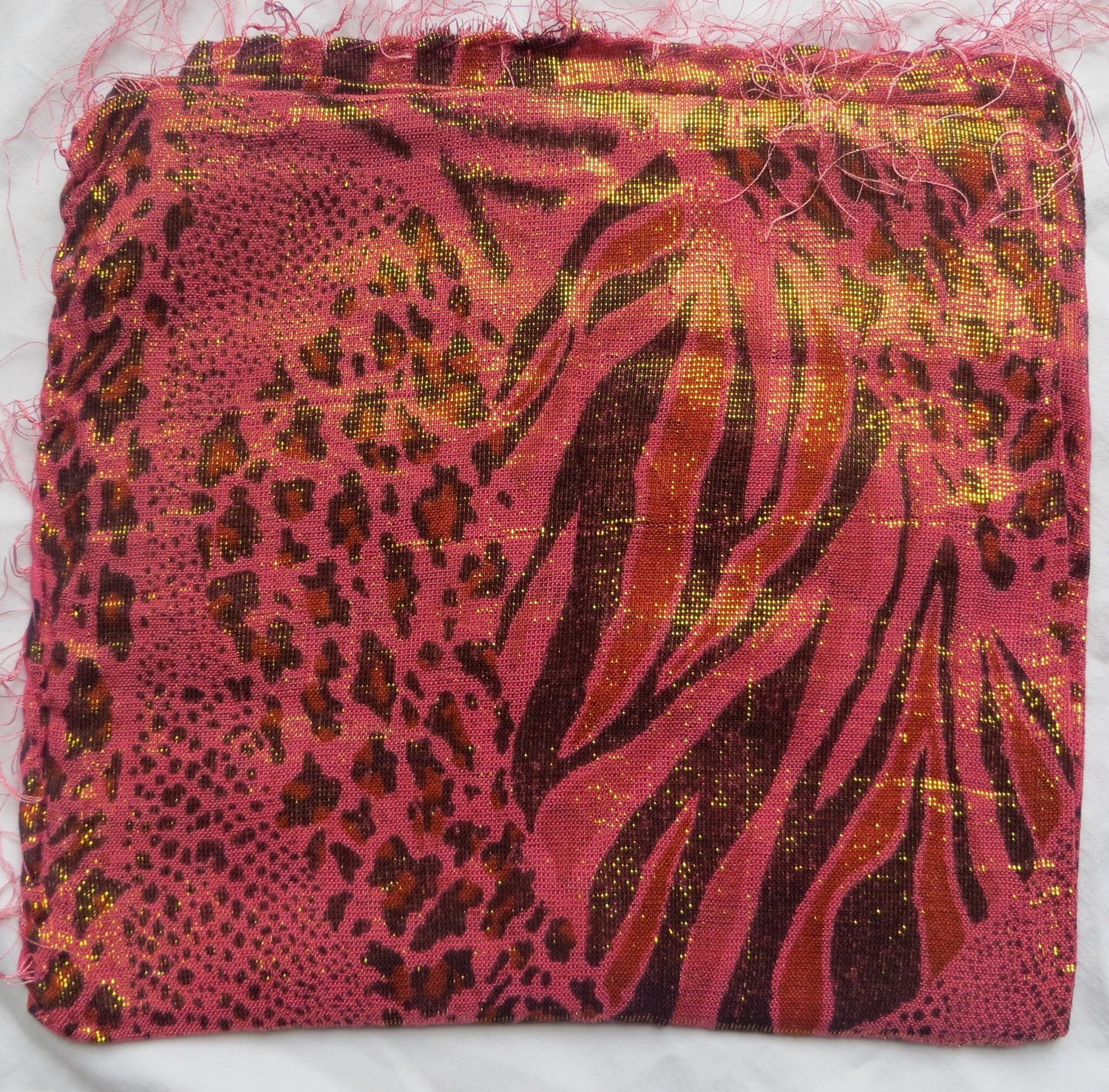 Wild looking animal print shimmer tichel
