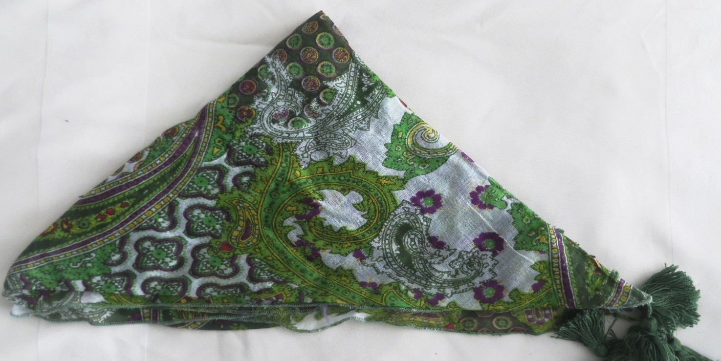 Green paisley pattern bandana