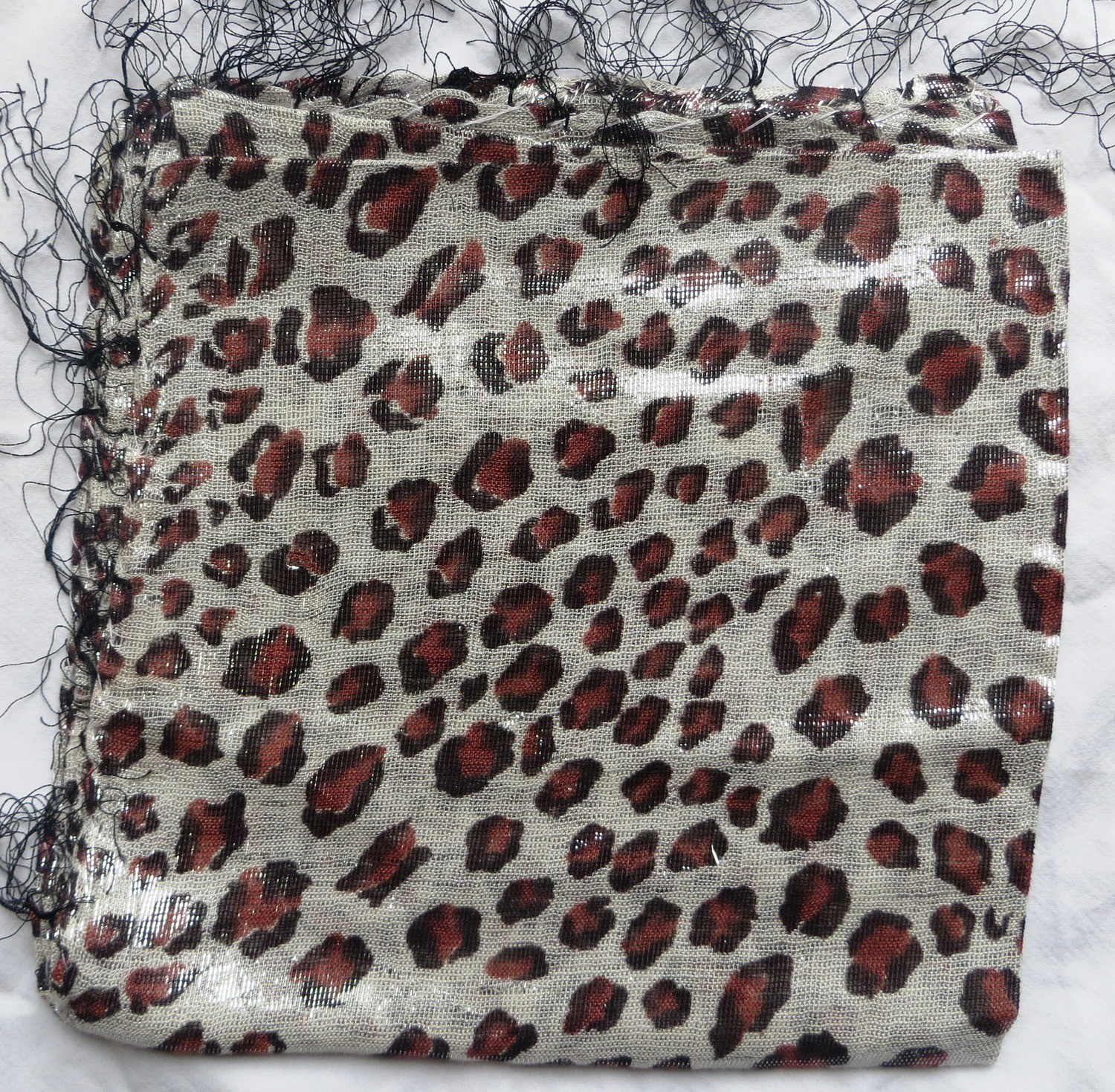 Leopard spots animal print shimmer tichel