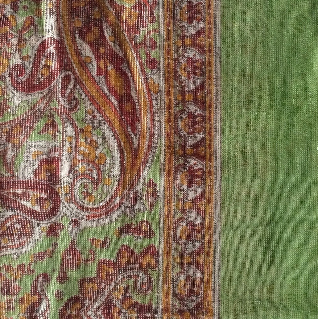 Medium green  shimmering head scarve