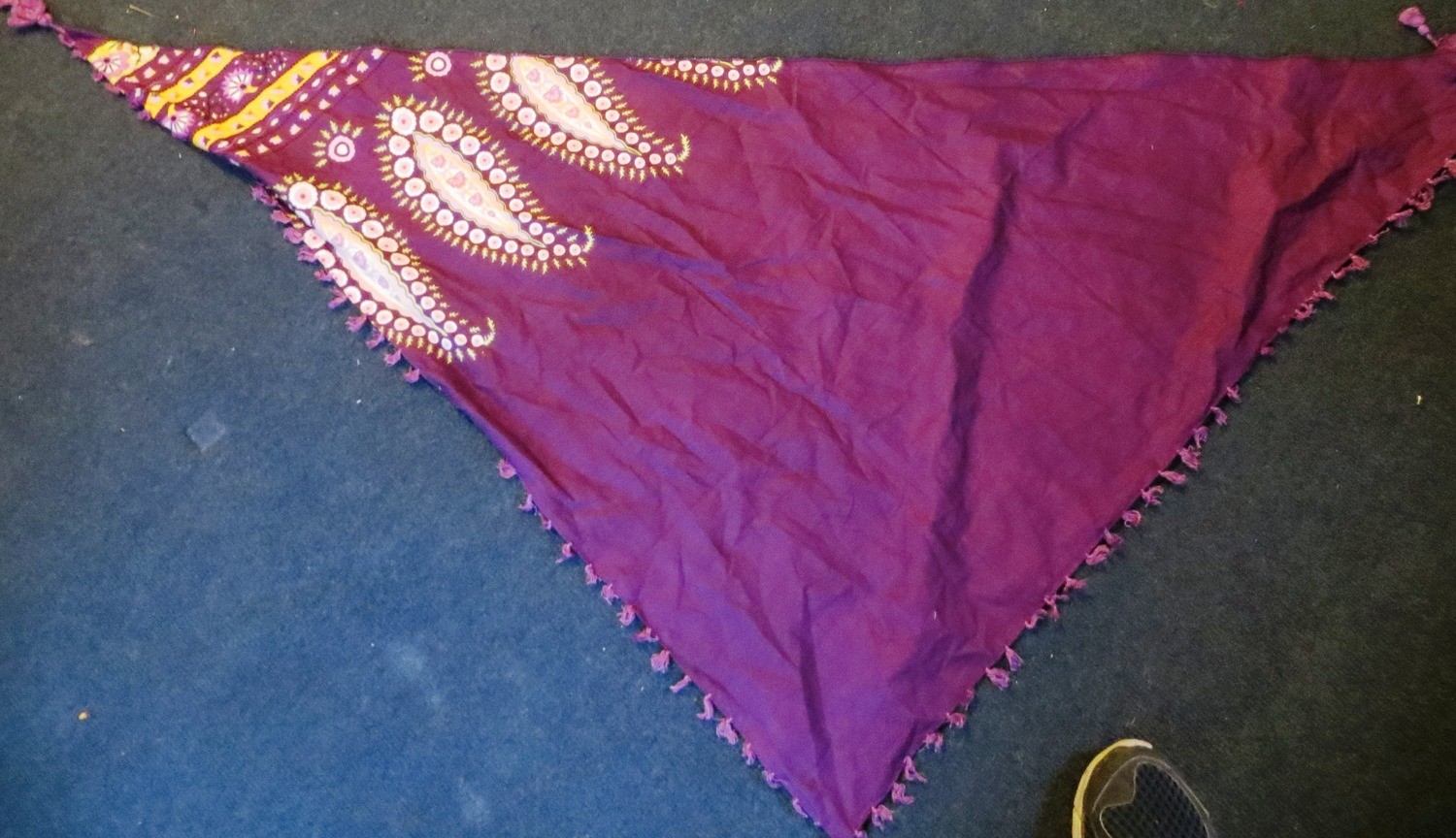 Purple split tichel bandana
