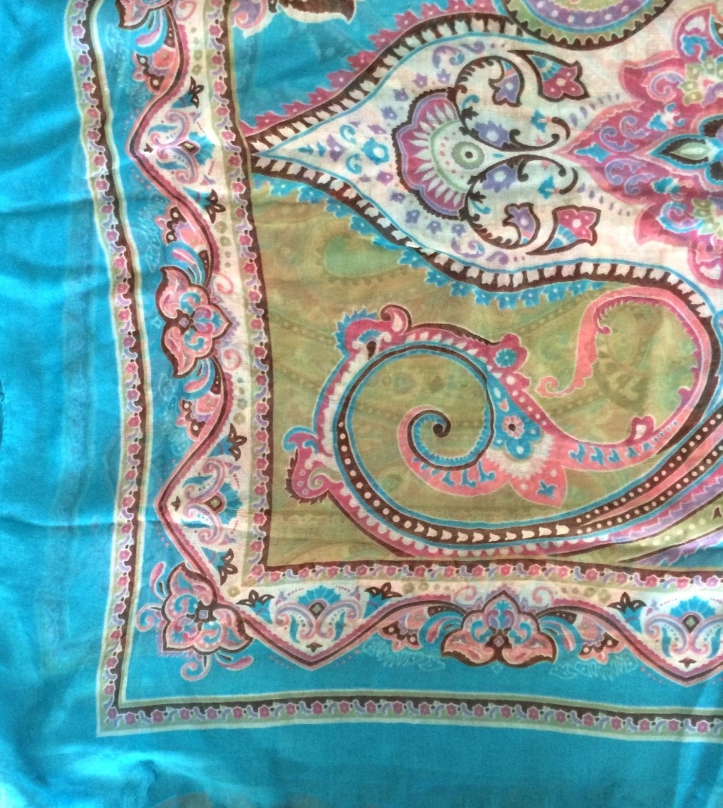 Aqua blue summery soft tichel