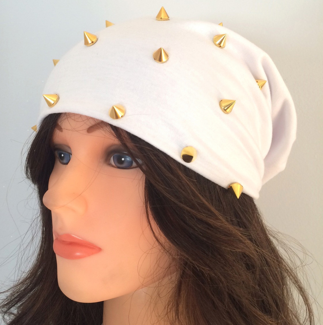 White summer spiky beanie
