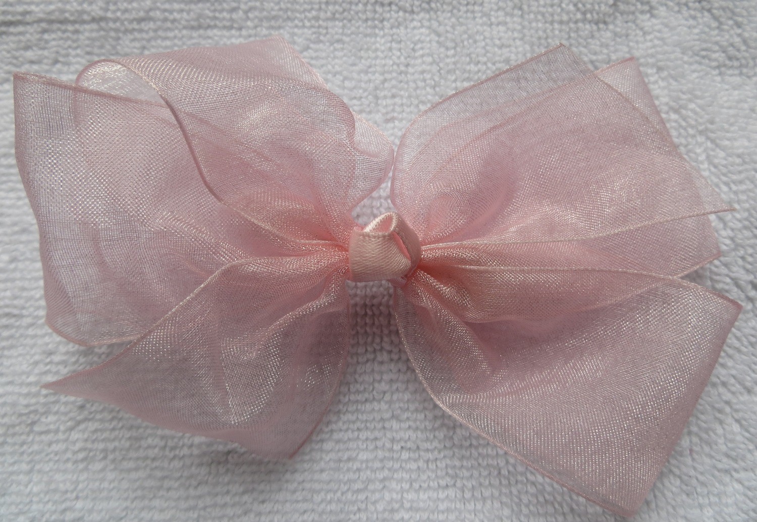 Pink small organza bow