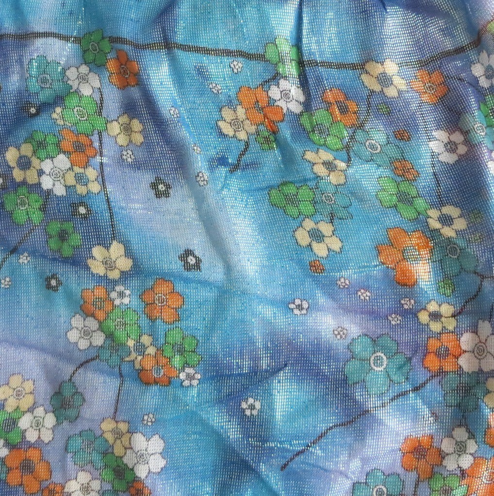 Blue smaller shimmering tichel