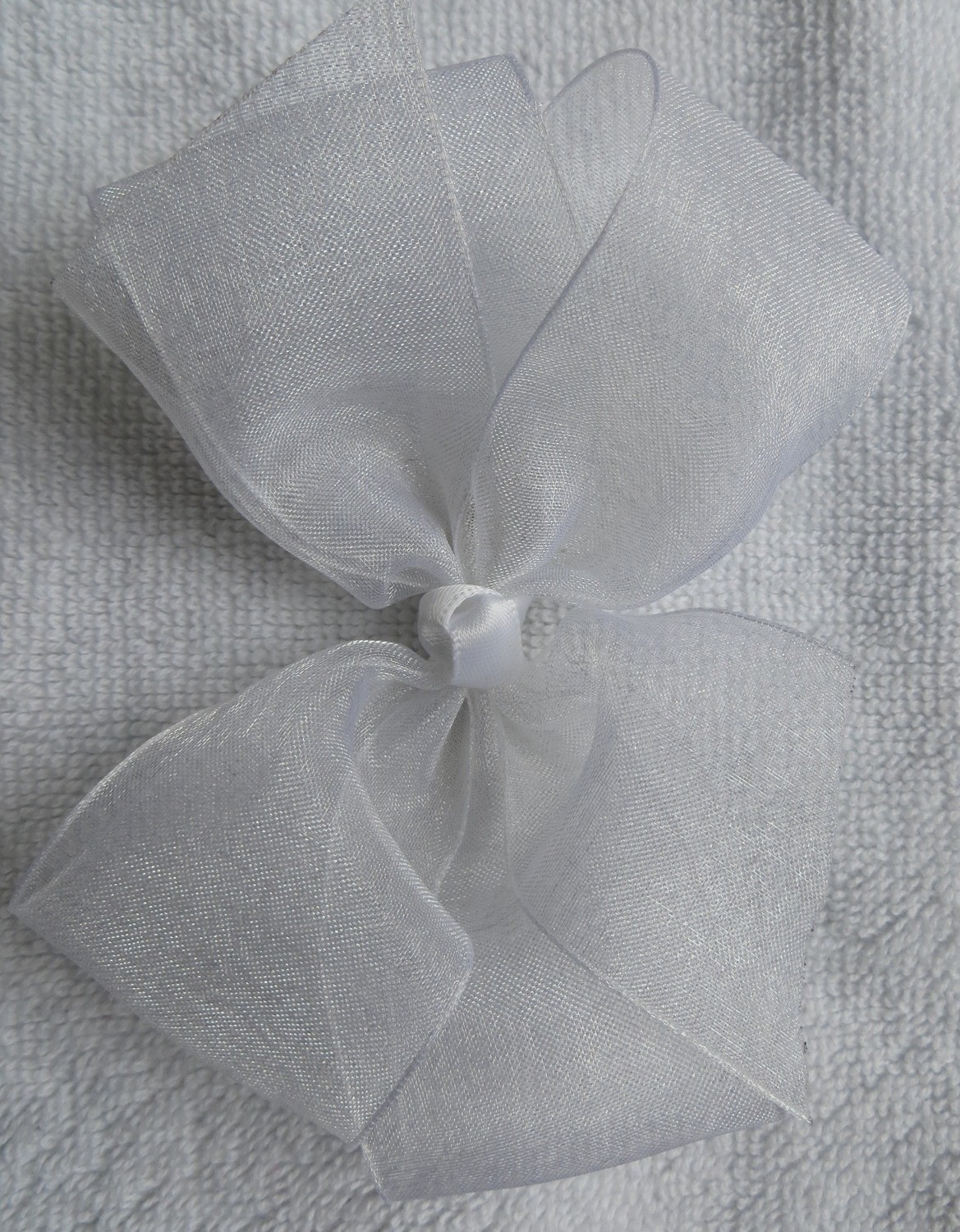 White small organza bow