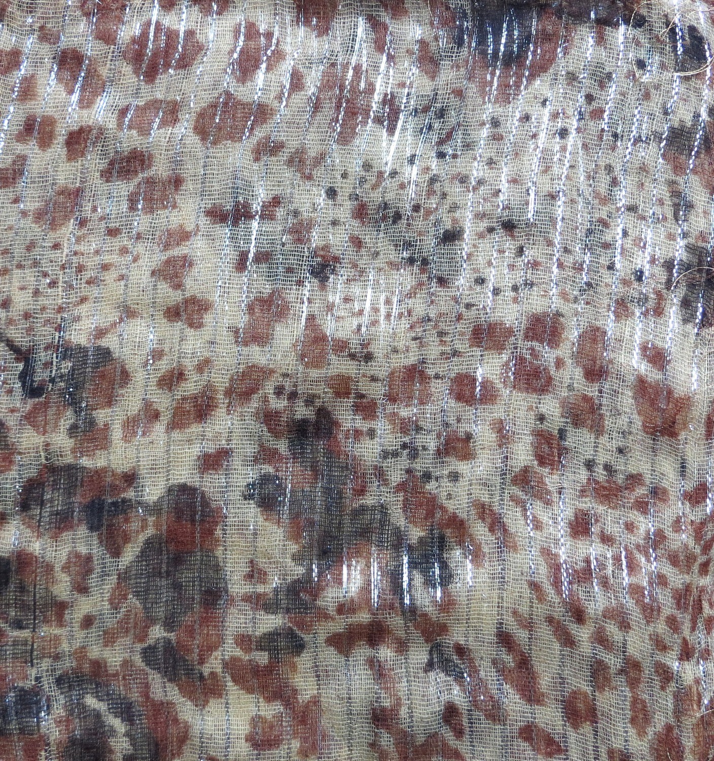 Beige with black and brown spots animal print tichel