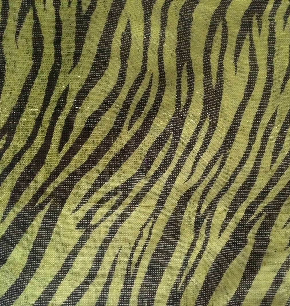 Green zebra print shimmer tichel