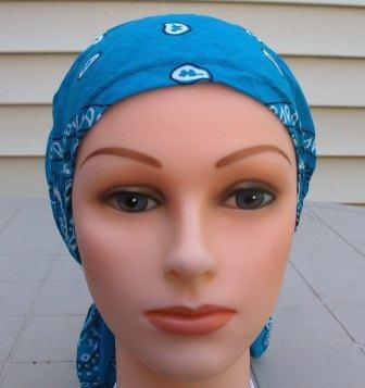 Pre tied bandana aqua blue