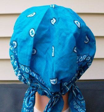 Pre tied bandana aqua blue