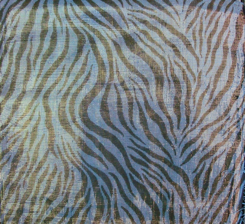 Blue tiger animal print shimmering tichel