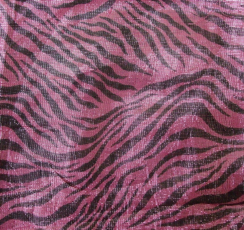Deep pink shimmering animal print tichel