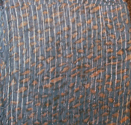 Blue With Orange Spots animal print tichels