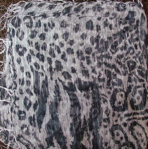 White animal print tichel