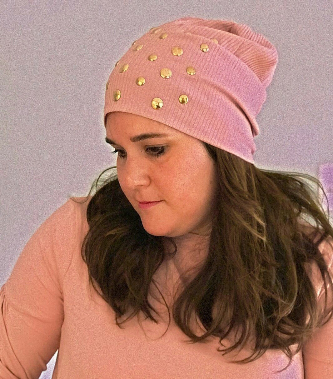 Ribbed beanies w/flat metal (Click to choose colors)