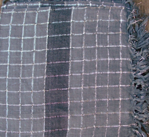 Gray plaid tichel