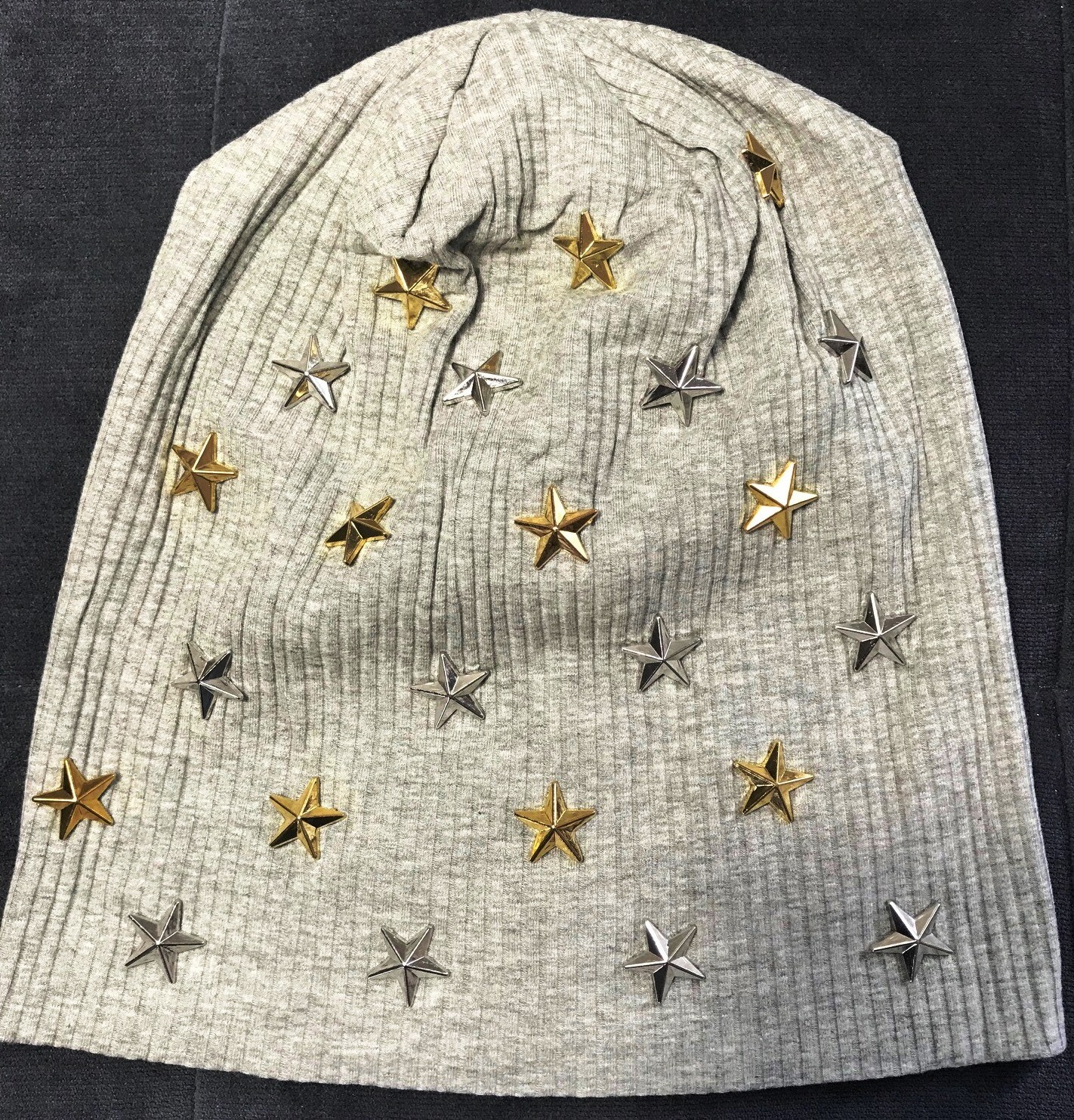 Ribbed light gray &quot;Your&#39;e the Star&quot; Beanies