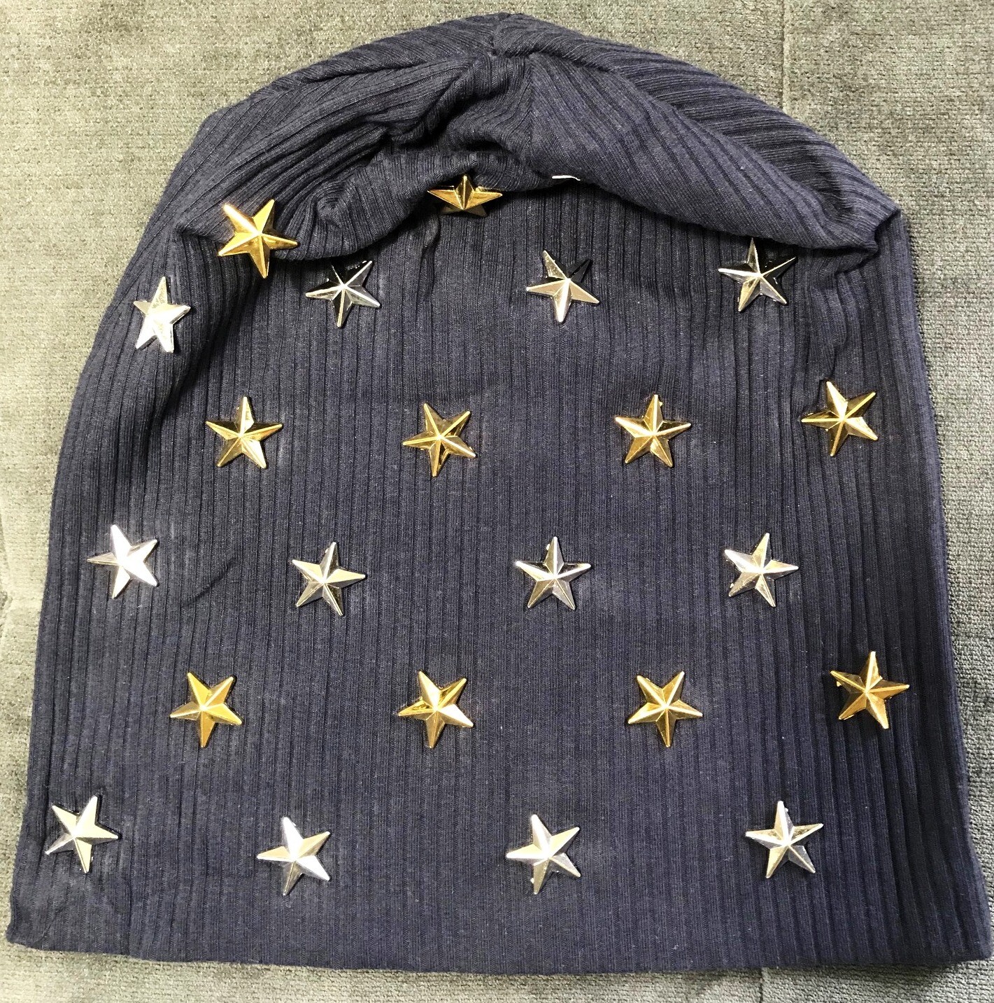 Ribbed navy &quot;Your&#39;e the Star&quot; Beanies