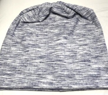 Light gray/with blue soft cotton Beanie