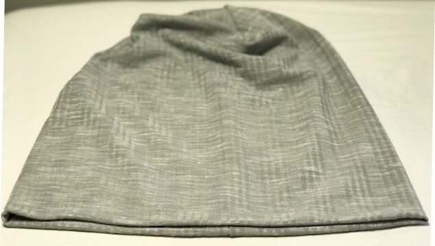Solid light gray soft cotton Beanie