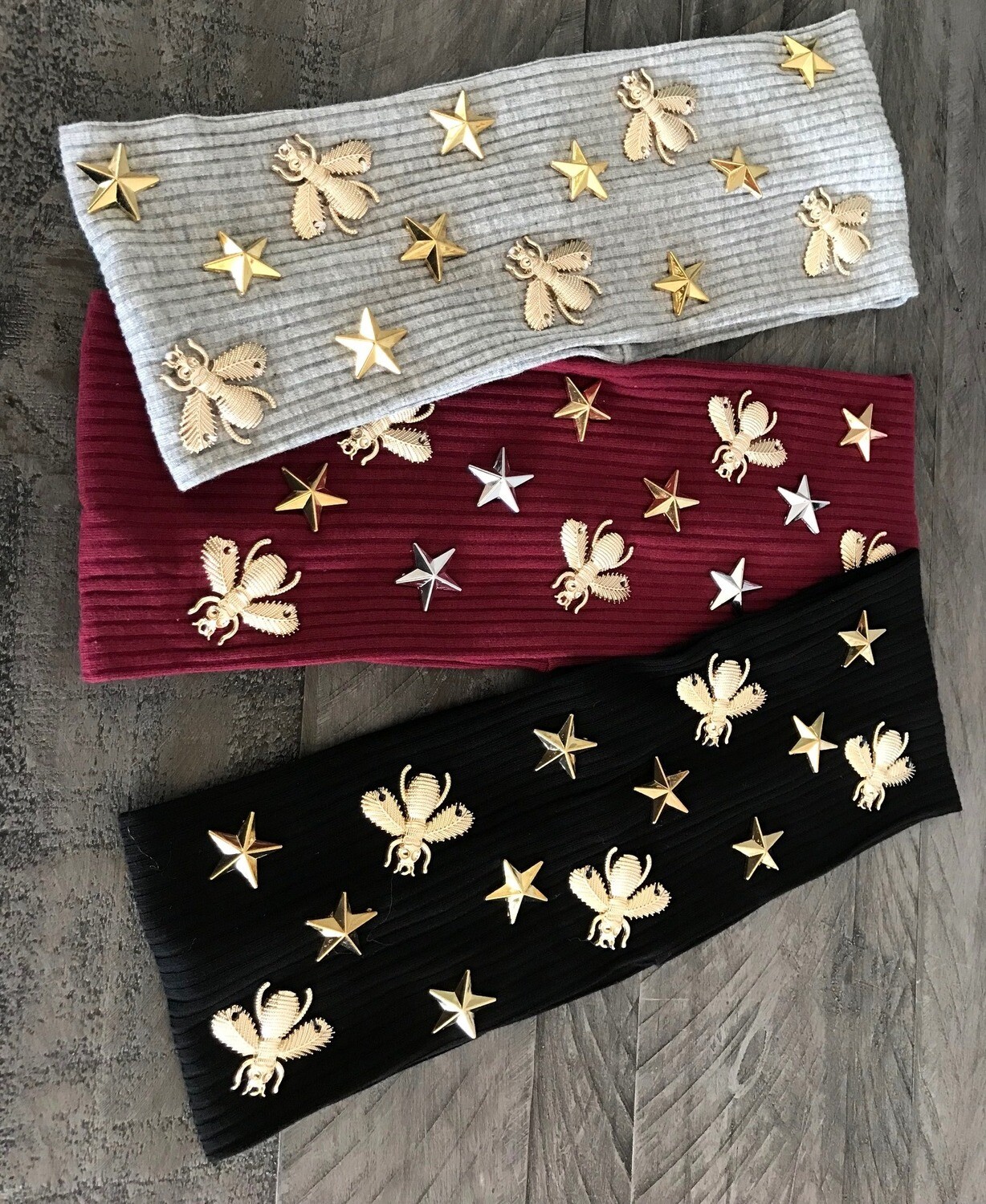 Extra fancy flat ribbed headband (last one gray left)