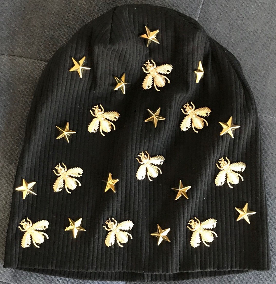 Black super fancy beanie