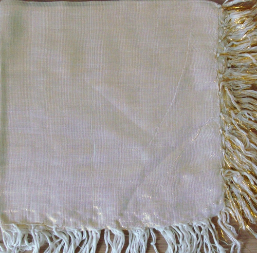 Gold solid shimmering tichel