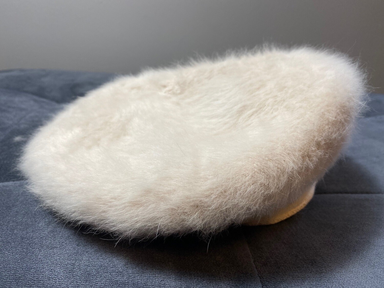 Tan luxurious fur beret