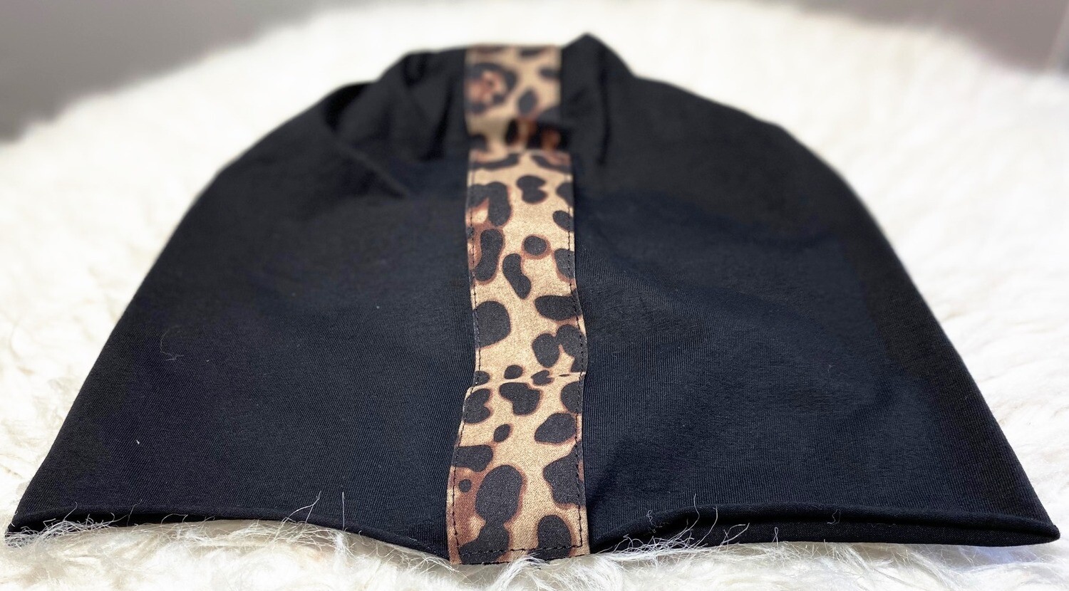 Animal print loose beanie