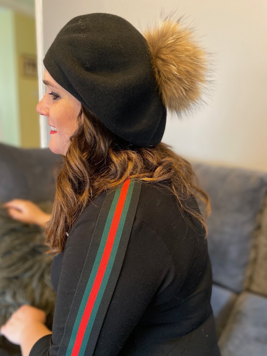 Softest beret with fur