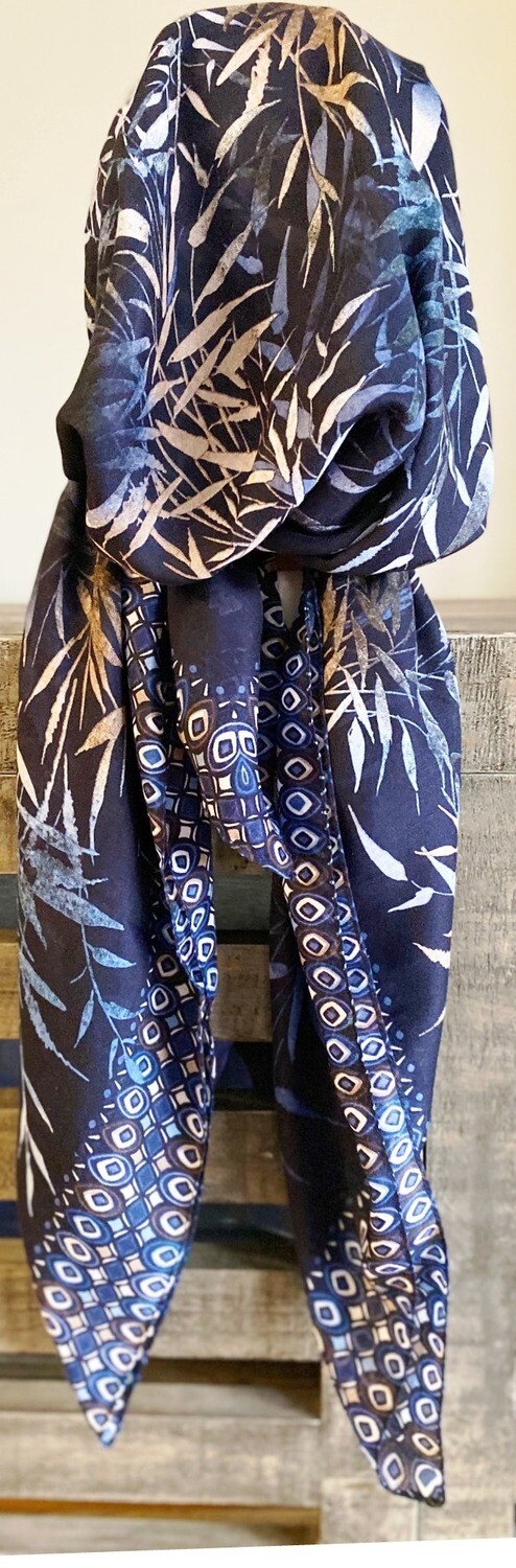 Navy n more pretied Turkish Tichel