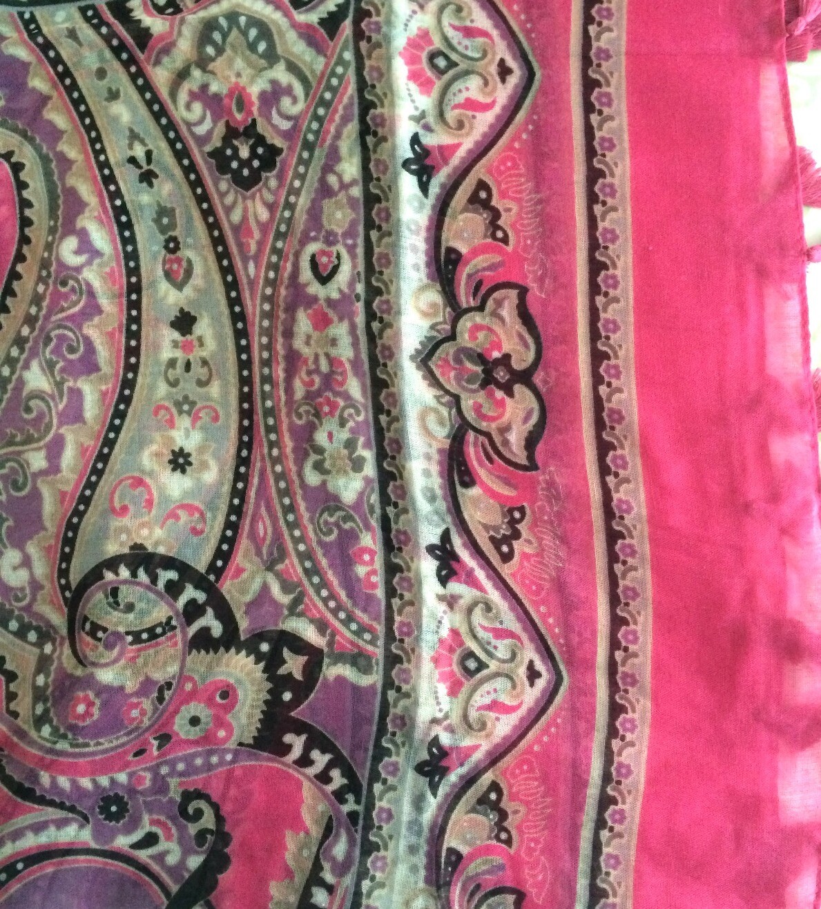 Deep pink summery soft tichel