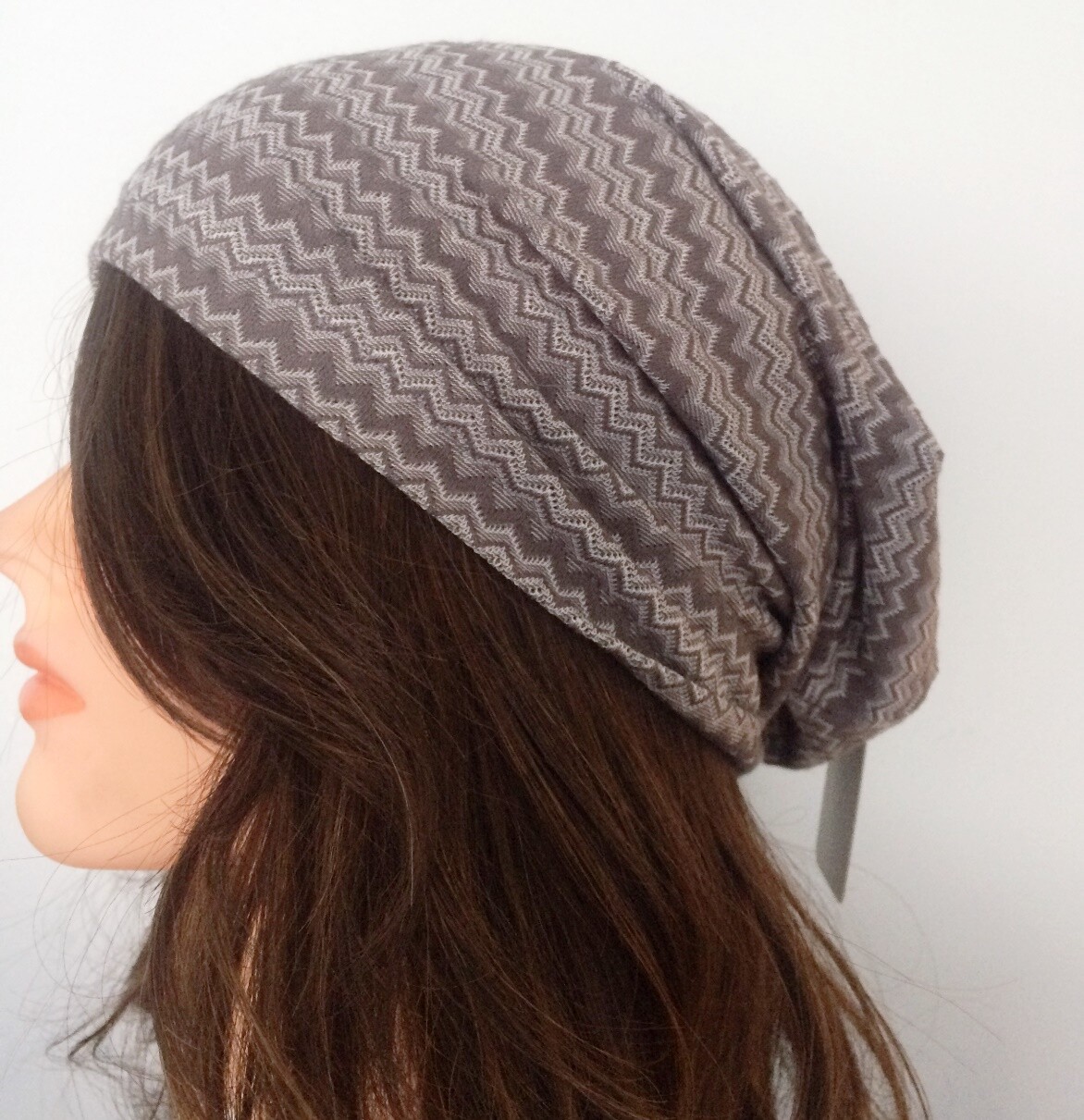 Gray zig zag pattern summer slouch