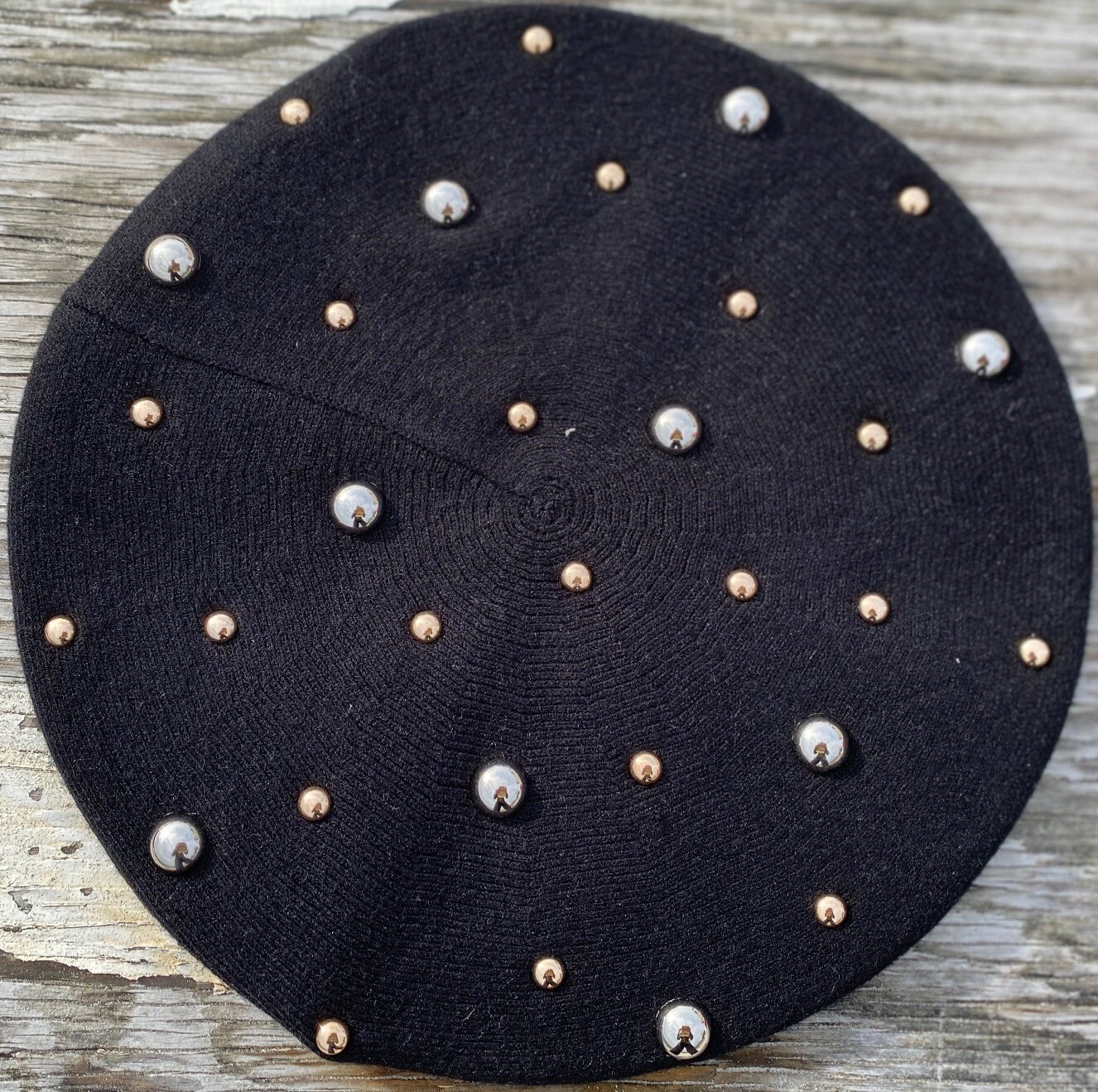 Black glam beret