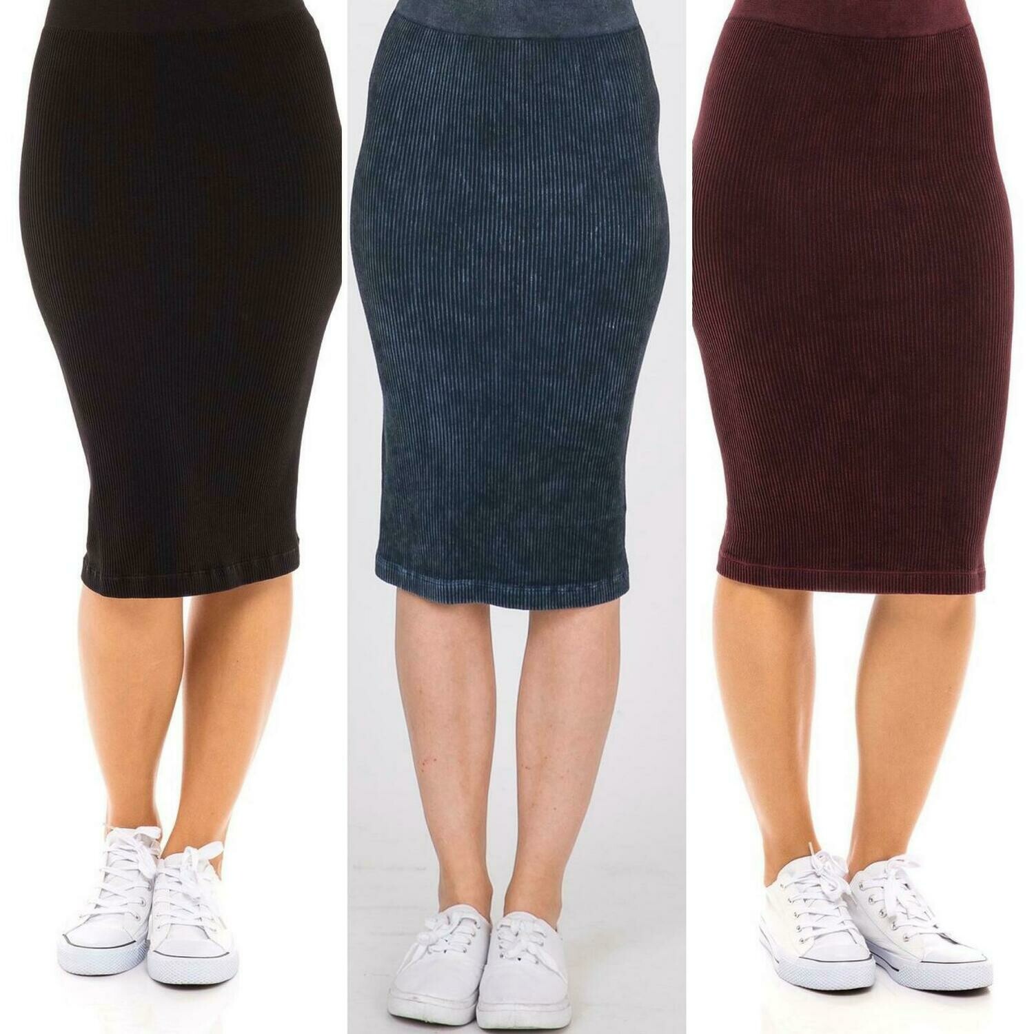 THE 1 size ribbed skirt