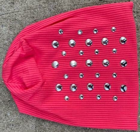 Ribbed beanies w/flat metal (Click to choose colors)