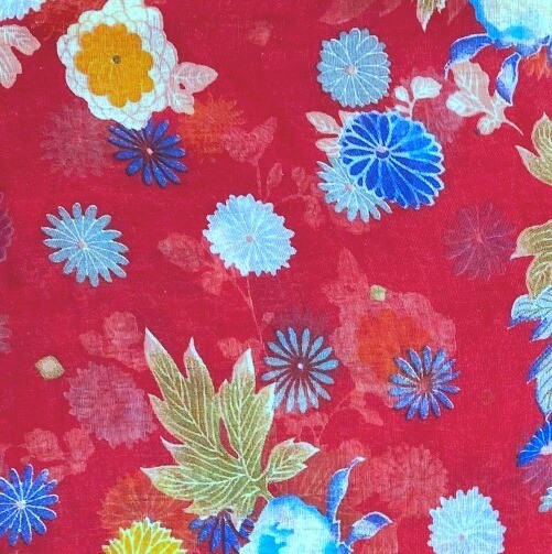 Lightweight foliage &amp; floral tichels (click to choose), choose: red